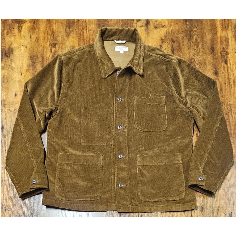 Wallace & Barnes J.Crew Brown Corduroy Chore Jacket XXL Mens Workwear Coat